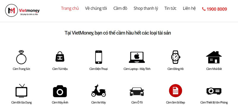 Trang chủ trang web Việt Money
